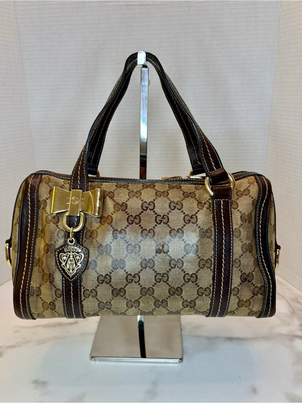 Gucci Duchessa GG Crystal Boston Bag